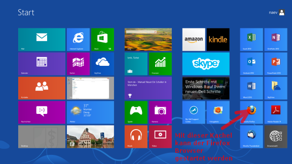 Die Kachel-Oberflche von Windows 8